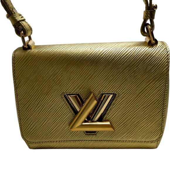 (S6) Louis Vuitton Hand Bag Twist PM Gold Epi Leather - Picture 2 of 13